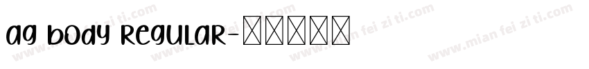 ag body regular字体转换